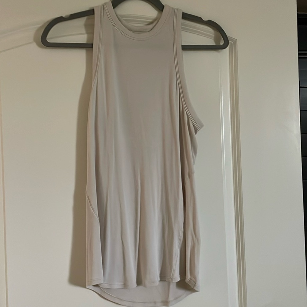 Lululemon Hold Tight High Neck Tank Top Natural Ivory